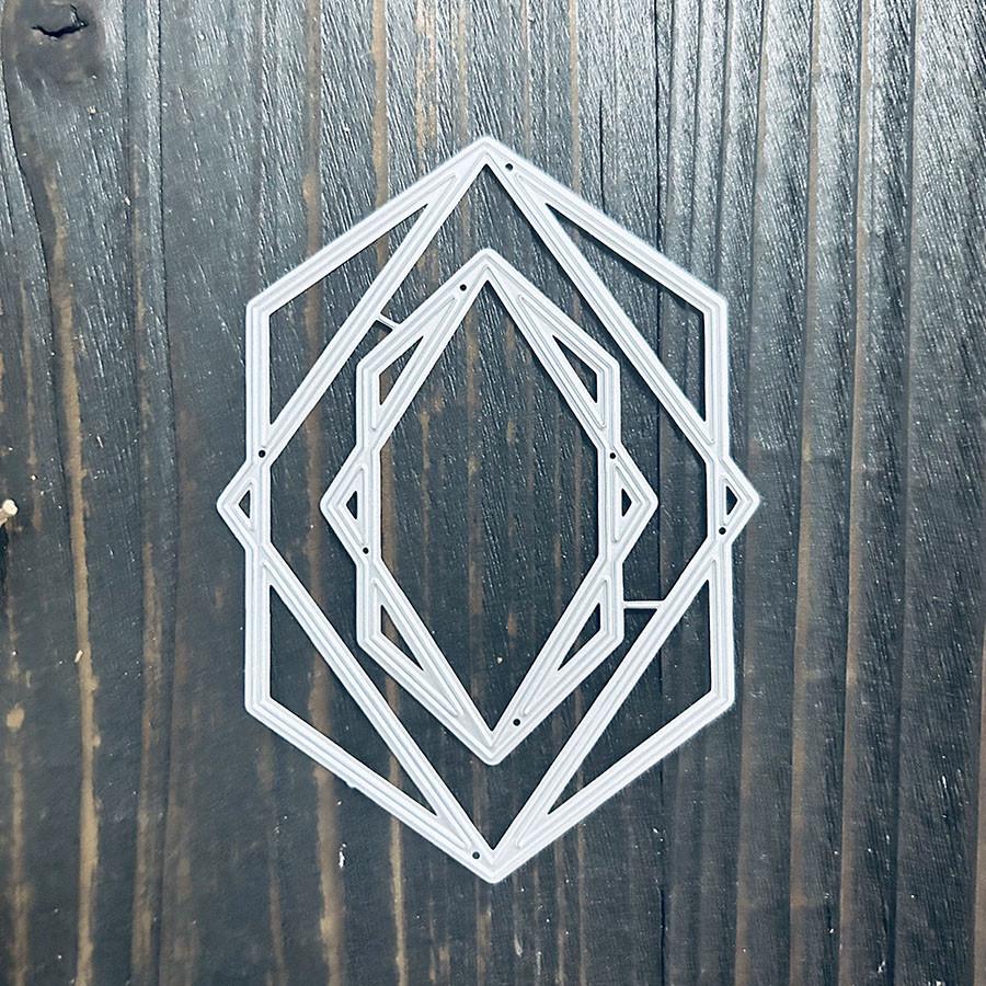 Multi-layered Diamond Metal Cutting Dies Stencil for DIY Scrapbooking Photo Album Embossing Paper Cards Crafts Diecuts