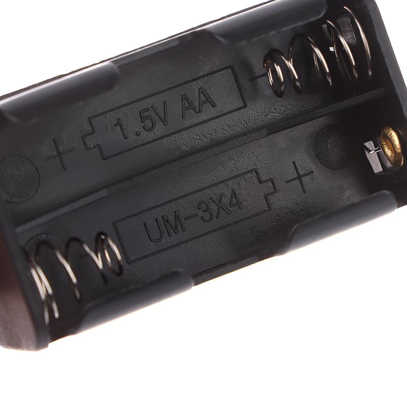 High Quality Aa Battery Holder 6V For 4 X Aa Batteries Black Aa Battery Case