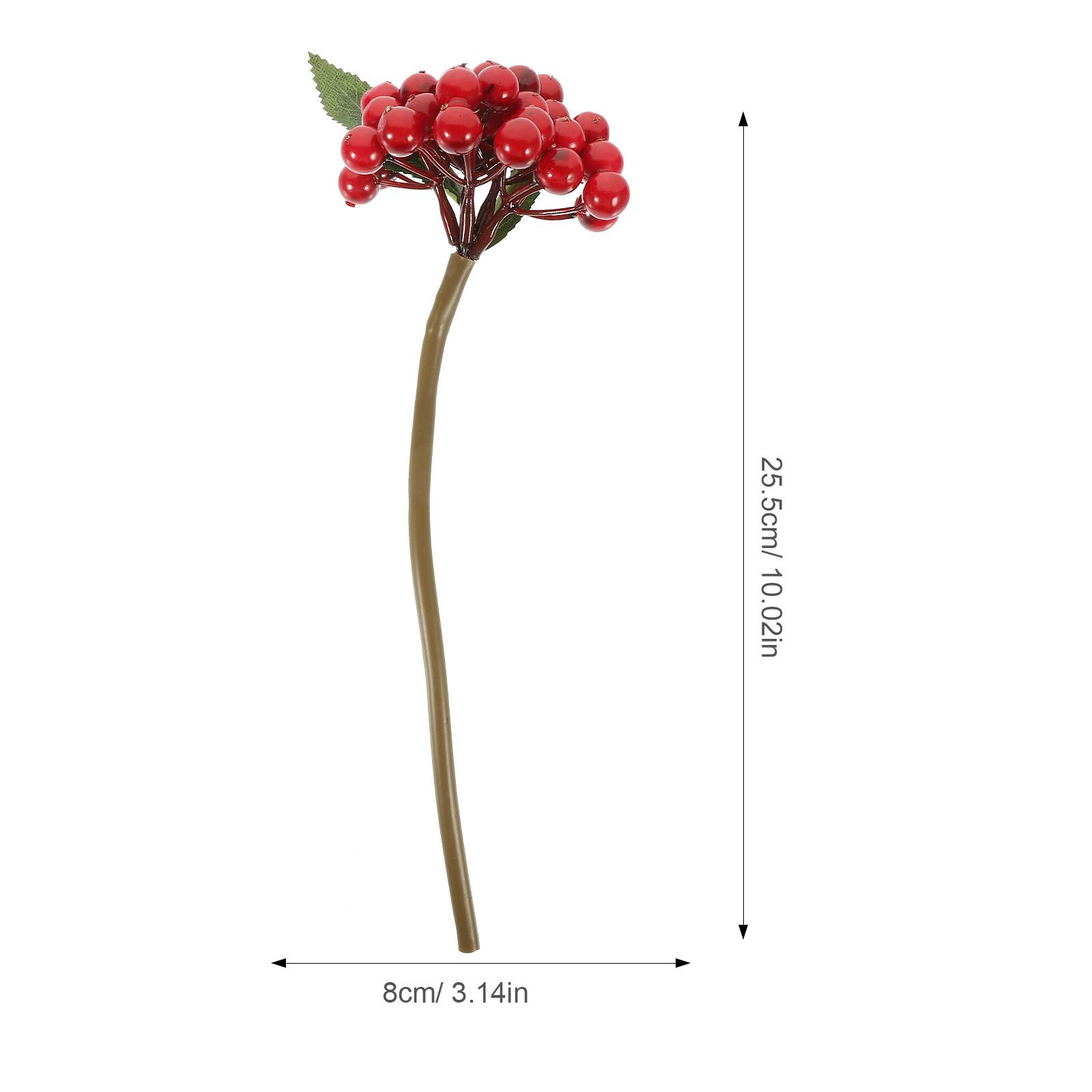 

5Pcs Simulation Berry Branches Artificial Christmas Picks Decoration DIY Wreath Home Office Wedding Vase Filler