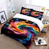 Rainbow swirl with splashes. Bedding sets Duvet cover sets Duvet covers Pillowcases(1 * Duvet Cover 2 * Pillowcases, without duvet insert)