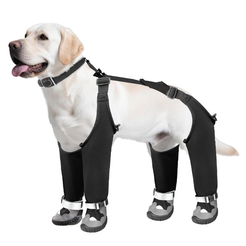 

Водонепроникні собачі чоботи Посилені гумові підошви Дизайн з високим покриттям Для прогулянок на вулиці та в снігу XS