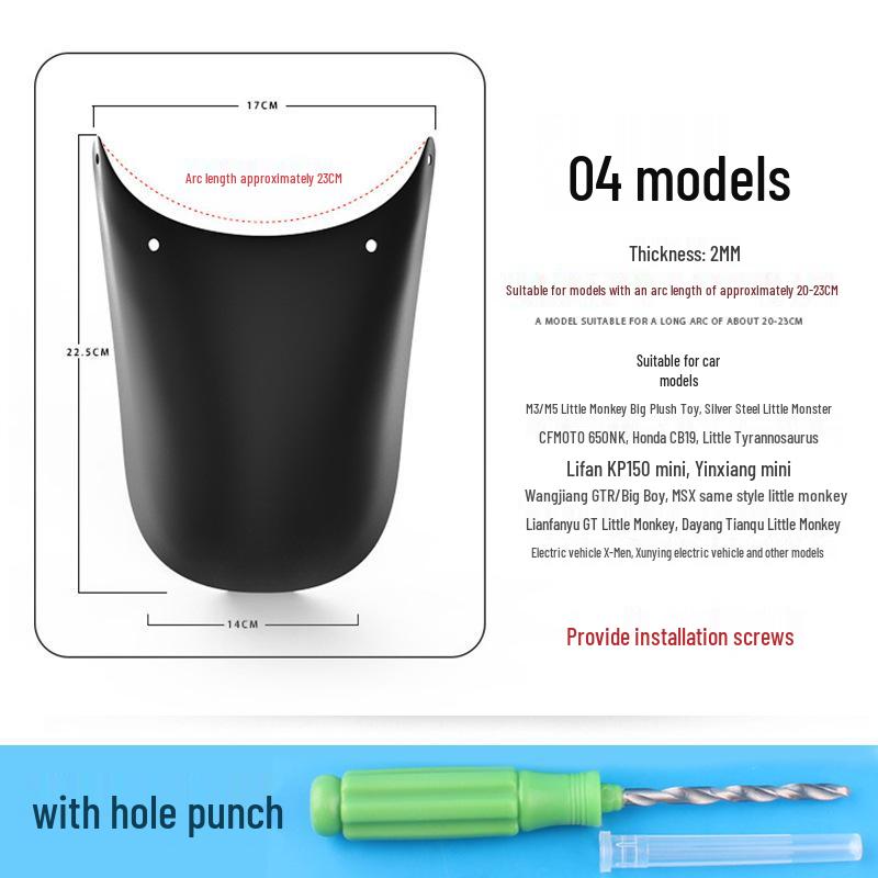 Univerzální přední a zadní blatníky pro motocykly - Příslušenství deflektoru vody pro elektrická vozidla