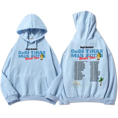 Debí Tirar Más Fotos Tour 2026 Hoodies Album DTMF Bad Bunny Printing Sweatshirts Winter Fleece Men Women Pullovers Unisex Hoodie
