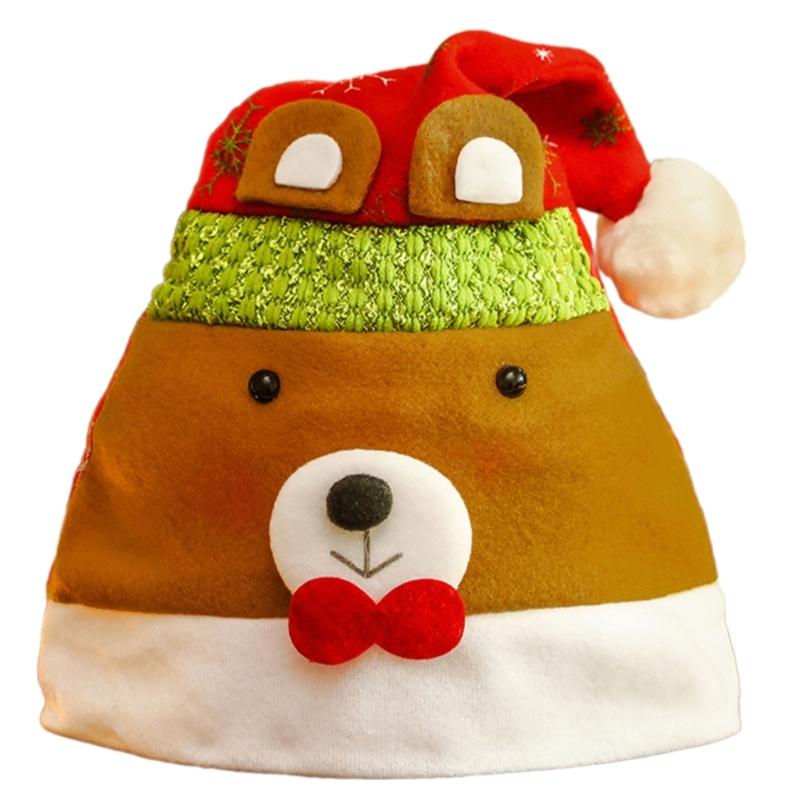 Sequined Christmas Party Santa Hat for Children Adult Pointed Caps Family Gathering Santa Hat Festival Props Headpiece