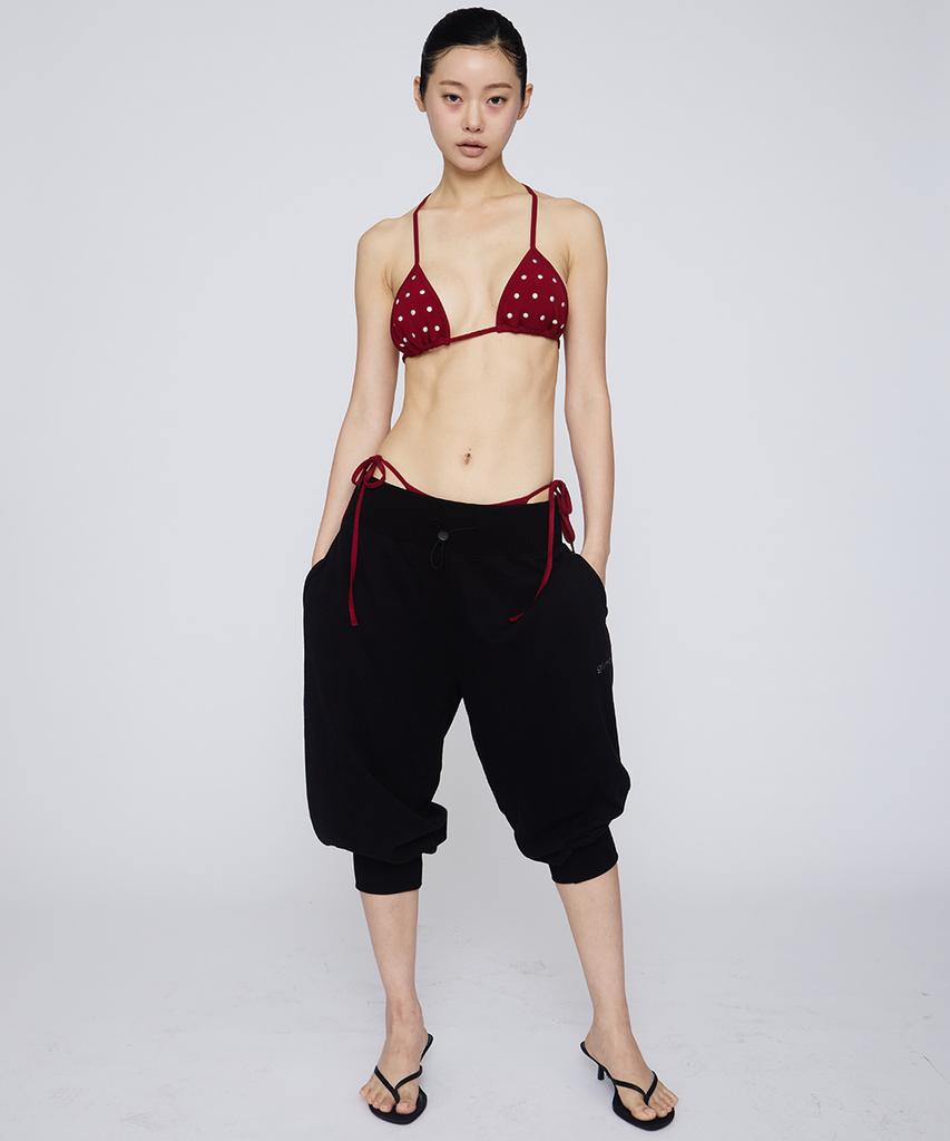Gimeo Balloon Capri Pants Black