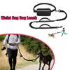 No Pull Dog Leash Waist Bag Hands Free Retractable Rope with Shock Absorbent Bungee Large Dog Training Outdoor Running Walking