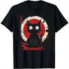 Söt Katt Japansk Svart Anime Katt T-shirt Kläder Damkläder Topp Grafisk Sommar Kortärmad Harajuku Toppar