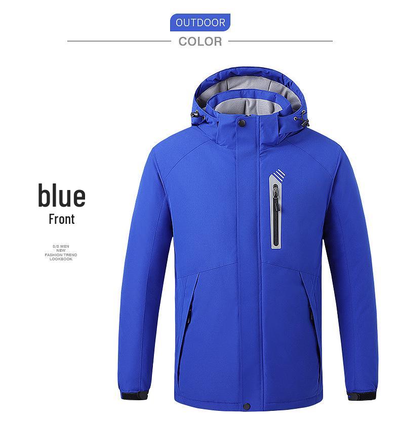 Smart Heated Hooded Ski Jacket - Warm, Thick Cotton for Winter Sports