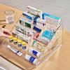 Acrylic Transparent Multi-Layer Nail Polish Display Stand Lipstick Storage Box Plastic Nail Salon Cosmetic Tabletop Display Rack