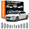 For Peugeot 508 2011-2016 12Pcs LED Interior Reading Light Trunk Plate Bulb Kit Hatchback Saloon Signal Lamp Car Lights