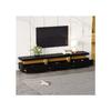 Meuble TV - MUVOE - Moderne - Aspect marbre - 200 x 40 x 42 cm - Support jusqu'à 90 pouces