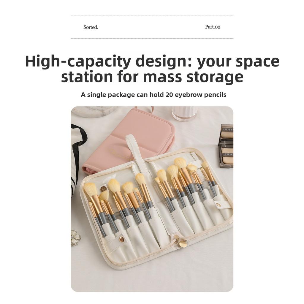 Cosmetic Bag Large Capacity Makeup Brush Storage Bag Portable Tattoo Artist Tool Eyebrow Pencil Bag
