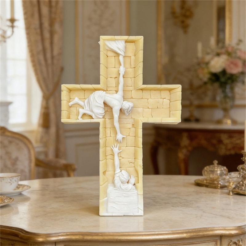 Crossed Shape Silicone Mold Easy Demold Holiday Candle Silicone Mould For Resin Casting Making Candle Soap Chocolate