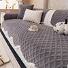 French Solid Plaid Jacquard Sofa Cover Super Soft Anti-Slip Dust Cover For Living Room Warm Plush Autumn And Winter Sofa Cushion