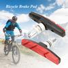 Ett par Blandmaterial Tysta Mountainbike Bromsbelägg Block Skor Cykel CykeltillbehörRöd