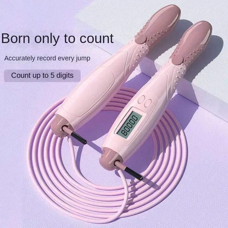 Jump Rope Counter Skipping Rope Fitness Exercise Ropeless with Large Cordless Ball for Women Training Indoor and Outdoor