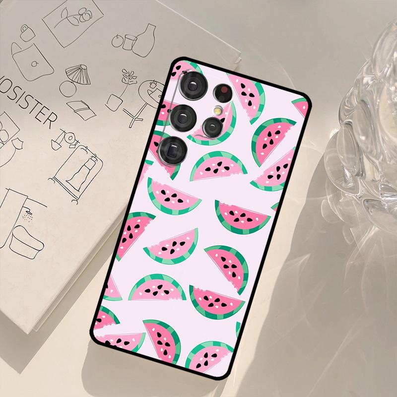 Summer Fruit Watermelon Case For Samsung Galaxy S23 S21 S22 Ultra S20 FE S8 S9 S10 Plus Note 10 Note 20 Ultra Cover
