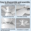 42/52cm Silent Ceiling Fan Lamp Remote Control LED 3 Colors Light Dimmable Bedroom Office Indoor 6 Blades Ceiling Fans Lighting