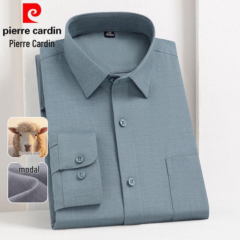 

Pierre Cardin Men s Long-Sleeve Wrinkle-Resistant Wool Blend Shirt 40