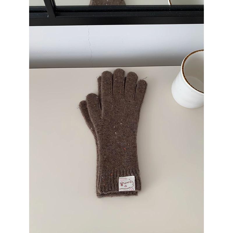Koreanischer Stil Herbst und Winter Neuer Stil Extra Lange Schleierkraut-Handschuhe Niedliche Wolle Touchscreen Split-Finger Warme Gestrickte Handschuhe für Damen