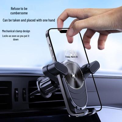 Suporte de Celular para Carro com Gravidade Transfronteiriço: Suporte Universal de Ventilação de Ar de 15W para Navegação.