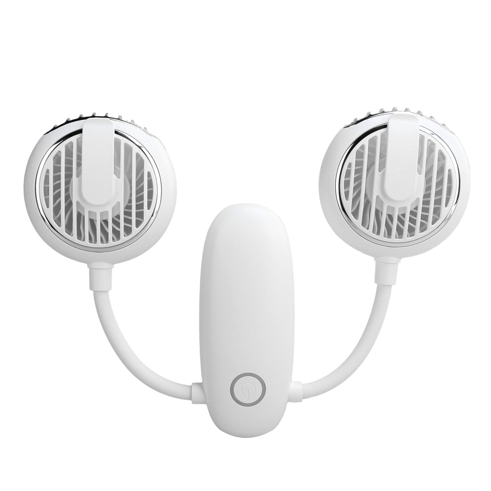 

F38 Двухголовый Многофункциональный Вентилятор Уличный USB Зарядка Складной Поясной Мини-вентилятор для Улицы