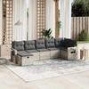 VidaXL Garden Lounge Set with Cushions 7 Pcs, Patio Sofas, Patio Furniture Set, Outdoor Furniture, Grey 3263818