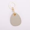Antirust Leather Keychain Solid Color Access Card Holder Universal Keychain Hanging Accessory