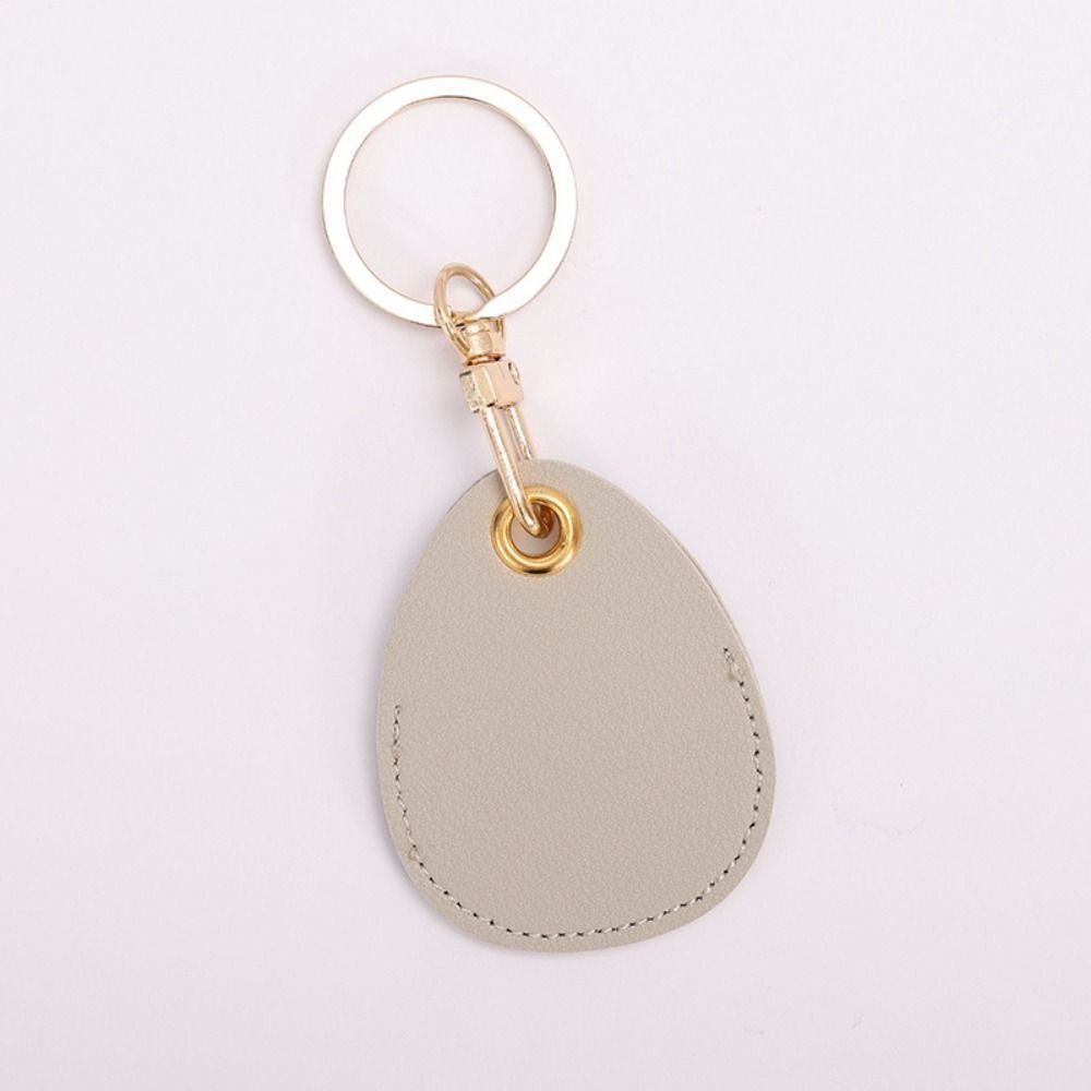 Rostfreier Leder-Schlüsselanhänger Einfarbig Ausweishalter Universeller Schlüsselanhänger Hängezubehör