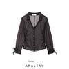 Araltay New Arrival Fashion Style Women's Fashion All-Match Minimalist Bowknot Decoration Translucent Shirt 8615737