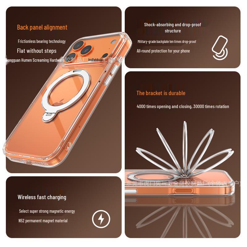 Apple iPhone 17 Pro Max 360° magnetické otočné pouzdro s ochranou zadní strany a otočným stojánkem