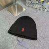 Cotton Knitted Hat With Classic Pony Pattern For Winter Cold Weather Wear