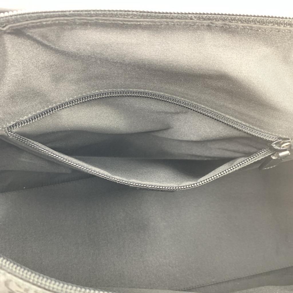 GUCCI GG Pattern Boston Bag Handbag Nylon Leather Interior Pocket Black A4 Size Men's 012 0383