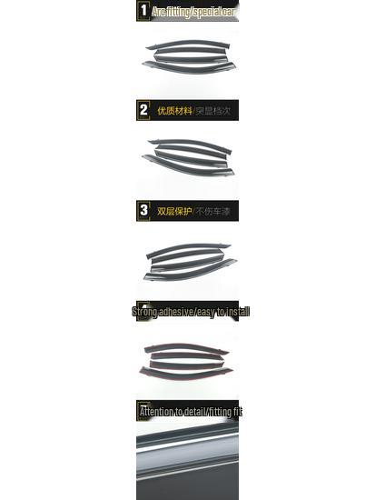 MG5 Model Rain Deflectors with Bright Plastic Strips - Trim Decoration Stickers for MG 21 Car Accessories