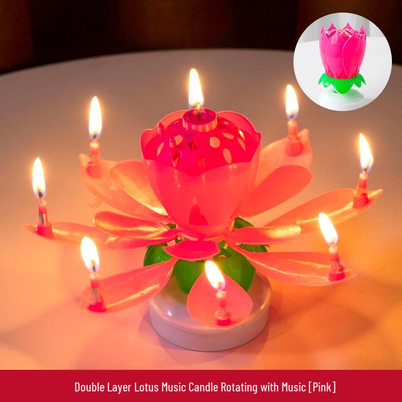 2025 Creative Lotus Birthday Number Candles for One-Year-Old Boys & Girls