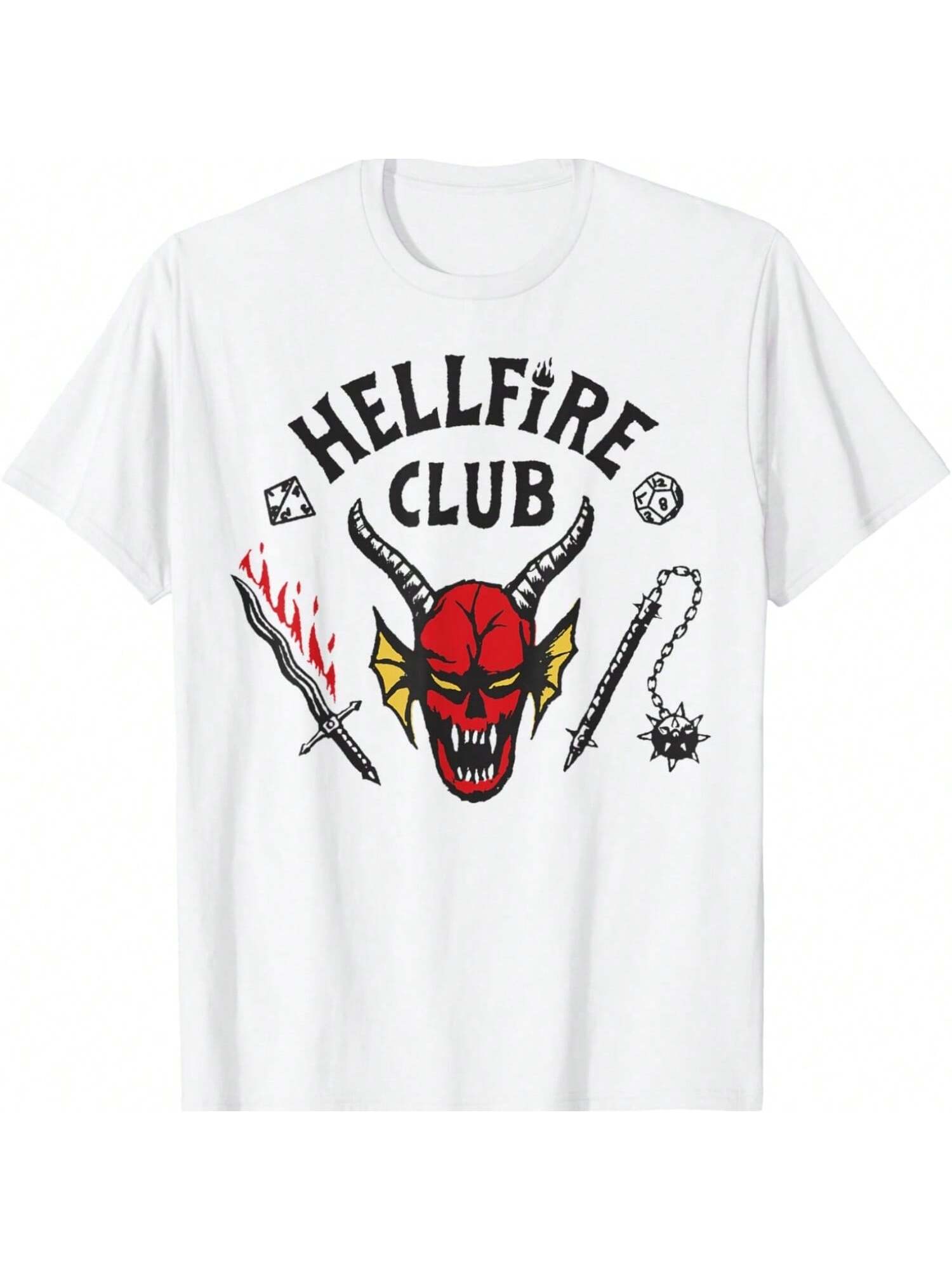 

Женская хлопковая футболка _Hellfire Club Devil_, из чистого хлопка с высококачественной печатью, прочная и в повседневном стиле S