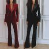Autumn Winter 2025 Velvet Korean Suit Set - Women's Long Sleeve Commuting Party Two-Piece.