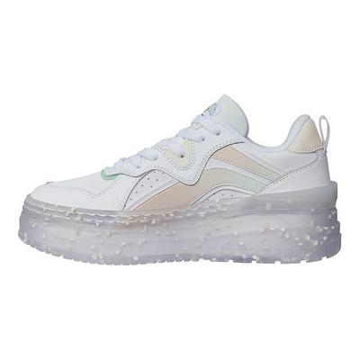 Li Ning We Wo Platform Trendy Dikke Zool Casual Antislip Duurzaam Lage Top Skateschoenen Dames sneaker Wit Roze Groen AGCS198-2