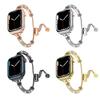 Bling Band Compatible with Apple Watch Band Dressy Metal Bracelet with Rhinestone Bumper for iWatch Series Ultra 8 7 6 5 4 3 2 1