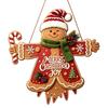 Seasonal Party Supplies Wooden Christmas Hanging Pendant, Cartoon Welcome Sign for Front Door, Holiday Shop Decorations Wall Decor with Cute