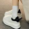 McQueen Little White Shoes Women's 2025 Spring and Autumn New Muffin Thick Sole Height Increase Small Versatile Board Shoes