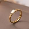 Minimalistischer Titanstahlring für Damen mit Vergoldung und geometrischem Design