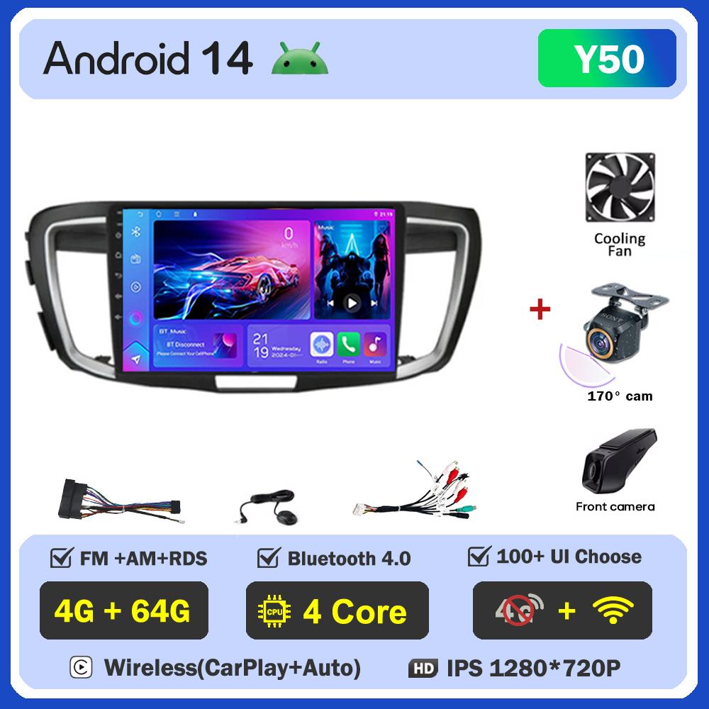 Car Multimedia Player For HondaAccord 9 2.4L 2.0L 2012-2018 Stereo Head Unit Car Radio Wireless Android Autoradio Touch Screen