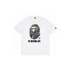 Mens Streetwear Oversized Cotton Tee With Camo Shark Ape Graphic Print Casual T-Shirt