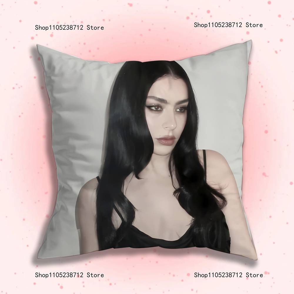 Singer C-Charlis Xcx B-Brat Pillow Case Cute Cartoon Anime Peripheralsbedroom Sofa Decorative Cushion Cover Soft Cushion Cover