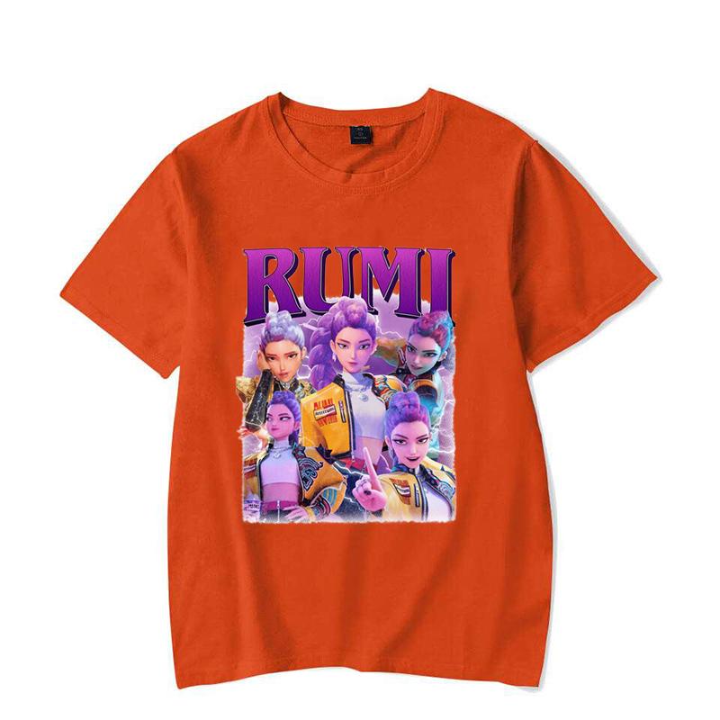 Nová K-Pop Demon Hunters Rumi potištěná trička pro ženy muže letní tričko pánské ležérní s krátkým rukávem kulatý výstřih topy trička