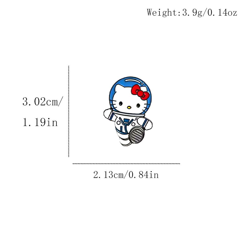 Cute Cartoon KT Cat Halloween Brooch - Sanrio Metal Badge, Alloy Cat Pin Accessory