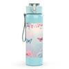1PC Pink Butterfly Flower Frame Art 750ml Color Plastic Sports Water Bottle Leakproof Flip Straw Lid For Sports Office Home Use