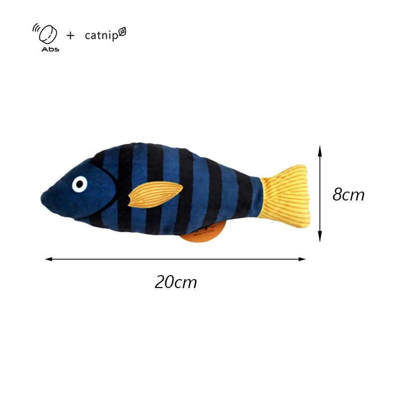 Squeaky Sea Fish Shape Sphynx Cat Toy Catnip Plush Stuffed Pet Toys for Cats Gotas Kitten Kedi Funny mascotas Play Accessories