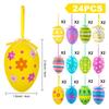 Easter Hanging Eggs Colorful Easter Egg Hanging Ornaments Decor Hand Painted Ball DIY Crafts Tree Ornaments Easter Decorations